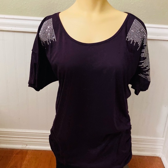 Purple & silver beautiful Espresso top - Picture 2 of 4